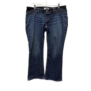 Madewell Maternity Womens Kickboot Denim Jeans Dark Wash Casual Pregnancy Sz 30